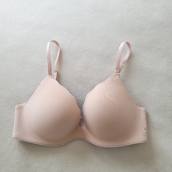 B.Tempt'd by Wacoal Scallop Edge Push Up Bra Blush Pink Style #958287 SIZE 32D - Picture 1 of 9